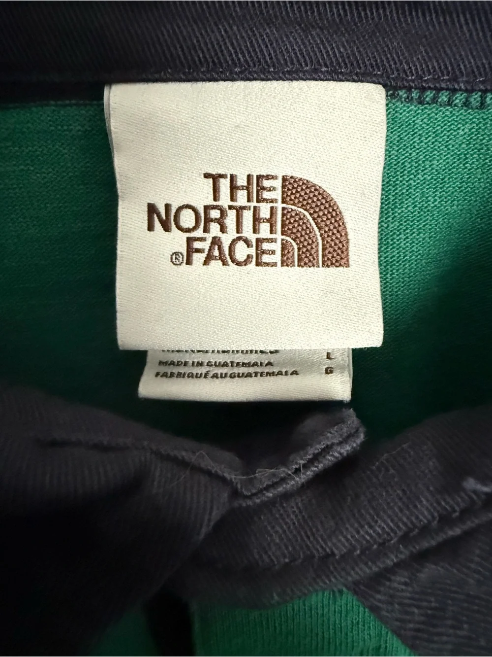 The North Face Men’s Green & Black Striped Rugby Polo